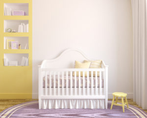 Crib skirt-nursery storage