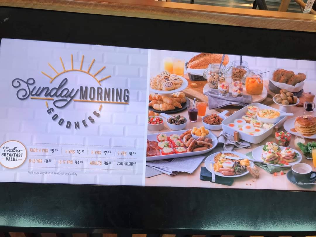 sizzler sunday morning goodness menu