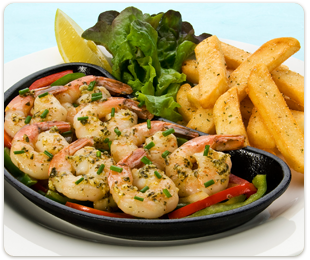 sizzling garlic prawns