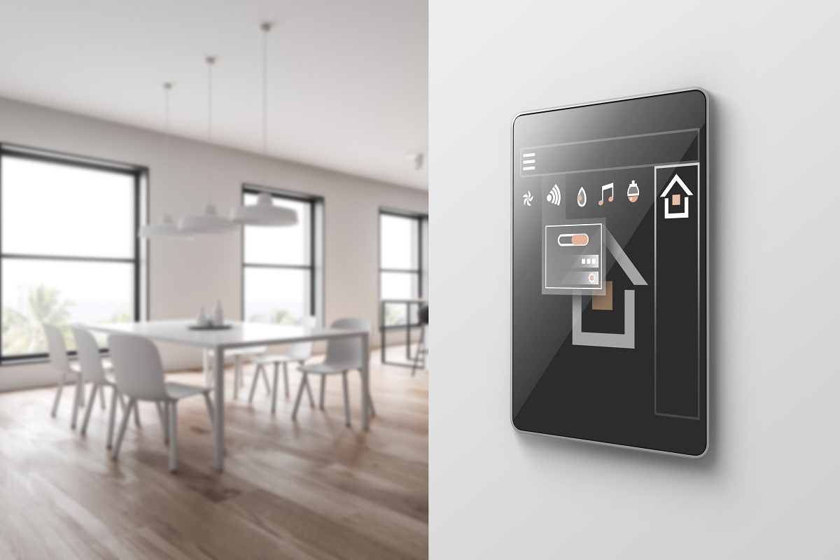 Smart home icons in dining room