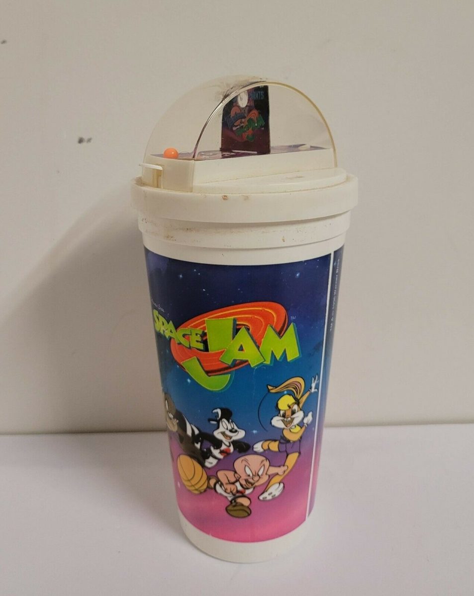 space jam movie cup basketball game lid