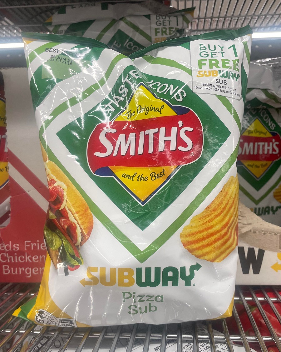 subway pizza sub smiths flavour icons chips