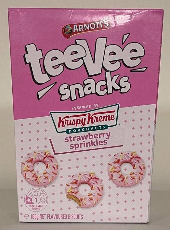 teevee snacks krispy kreme strawberry sprinkles 2021