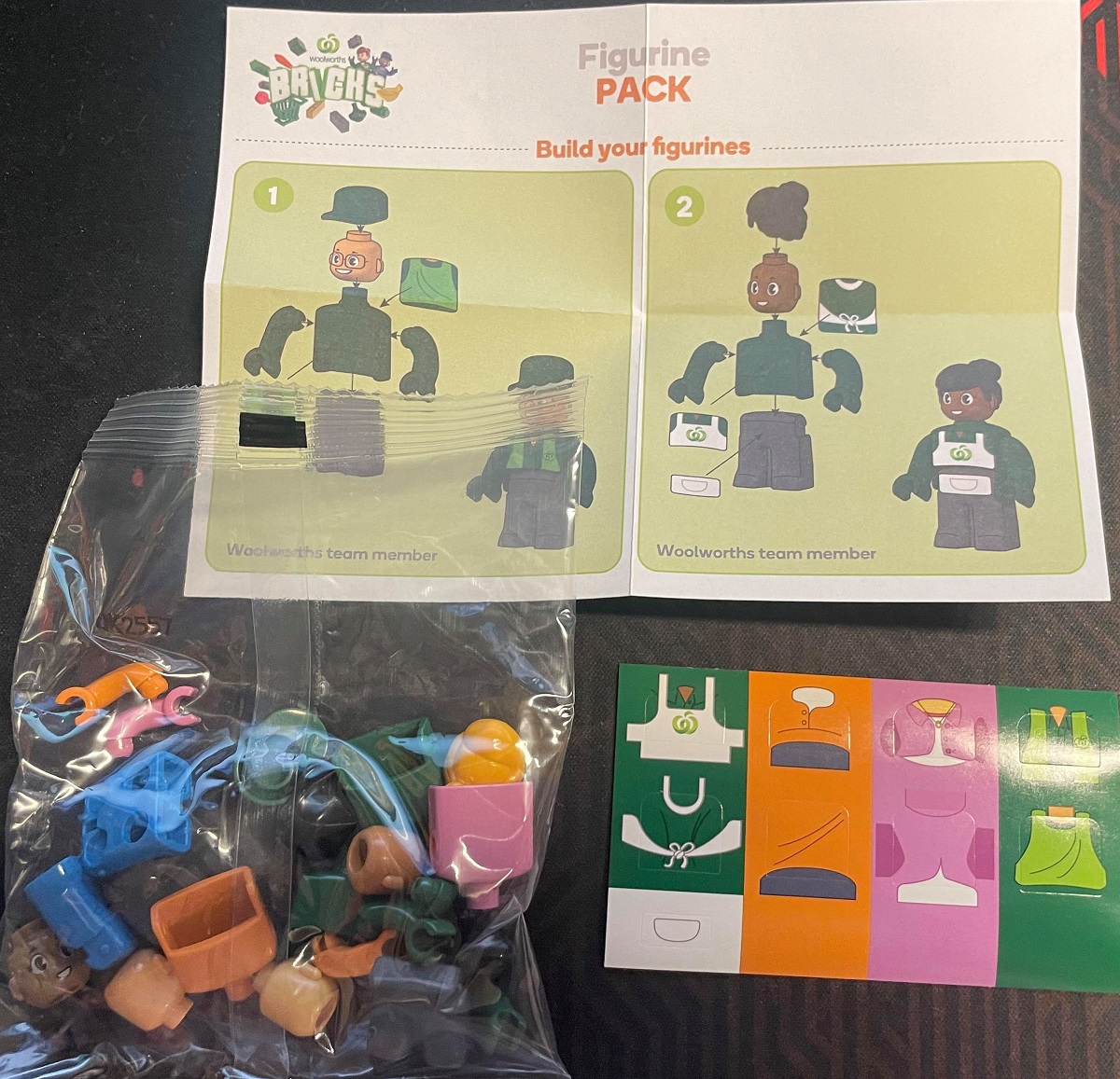 unboxing woolworths bricks lego minifigures