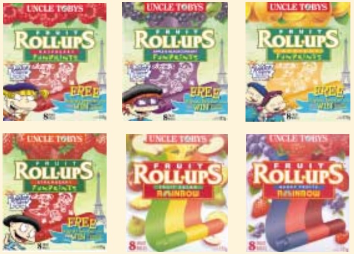 uncle tobys rugrats in paris roll ups