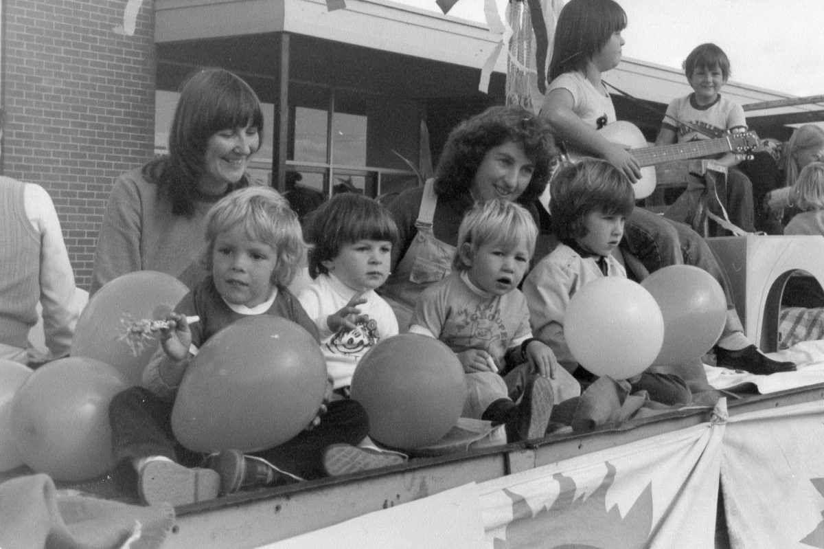 children on a weerama parade float 1980