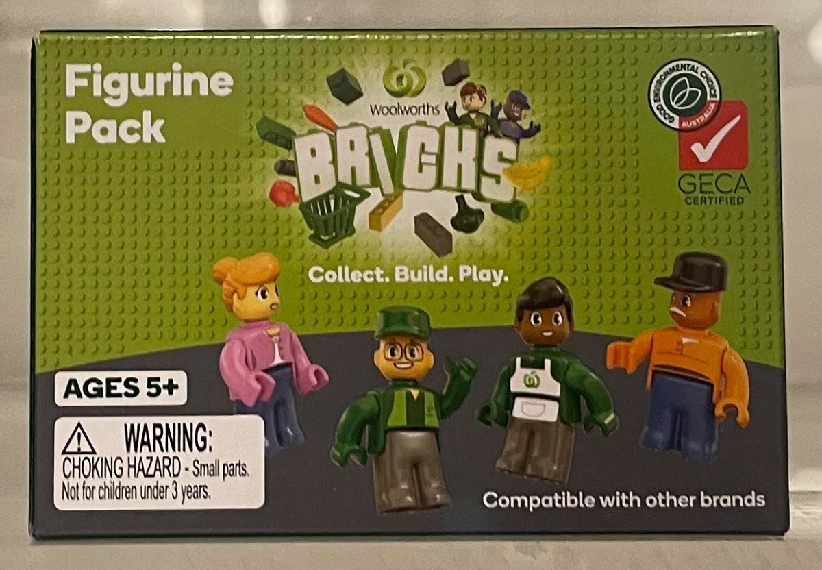 woolworths bricks geca lego figurine pack